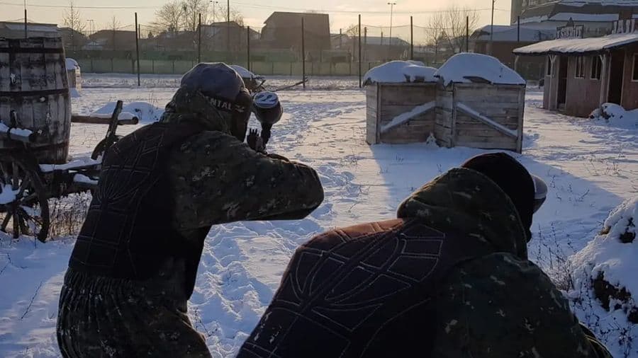 Action during a paintball game, Chiajna Ilfov