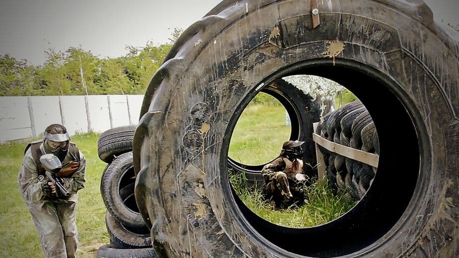 Tire-tunnel obstacle on the Area 51 field